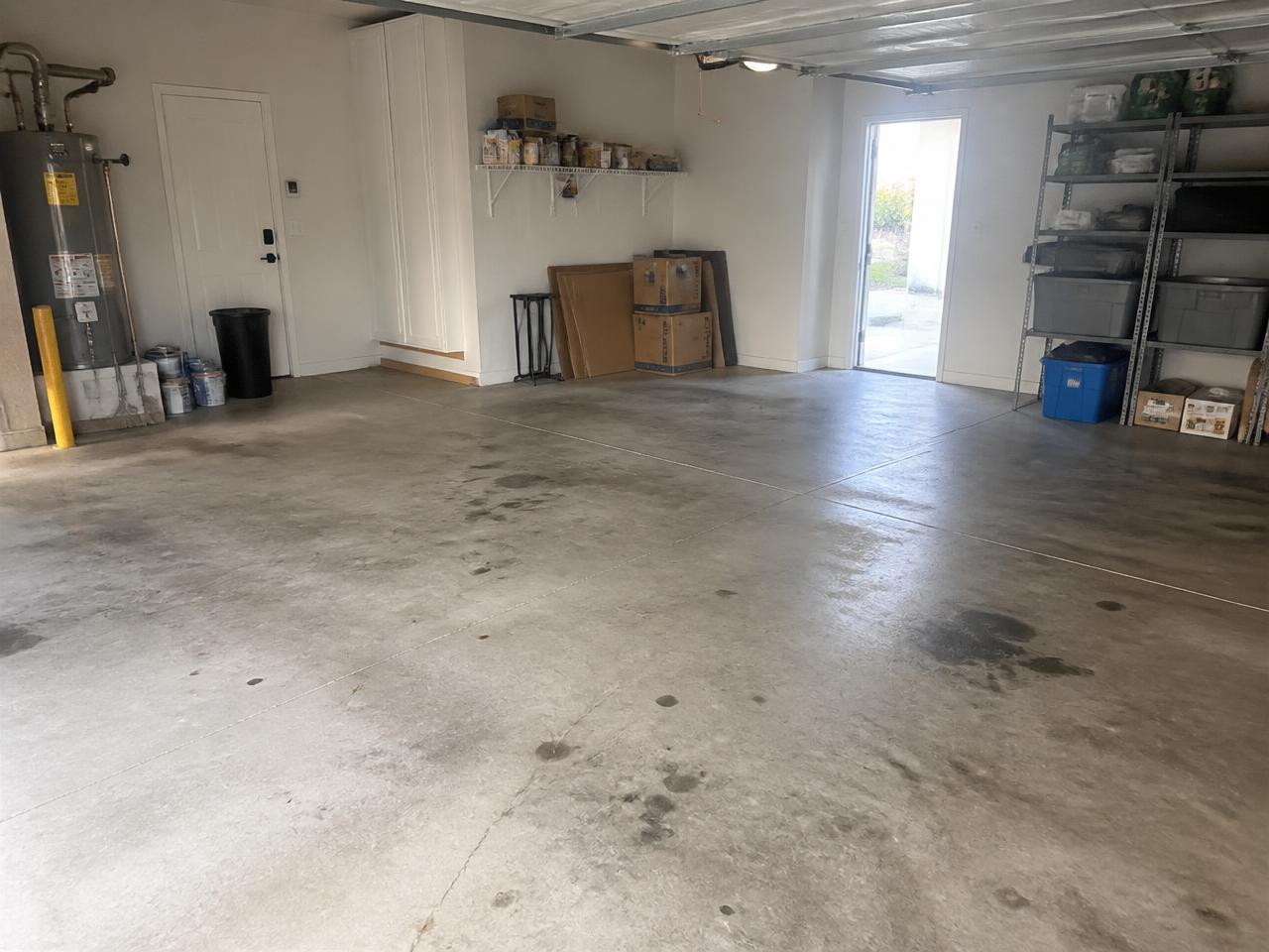 Gray & Black Flake Garage — before epoxy flooring in New Jersey